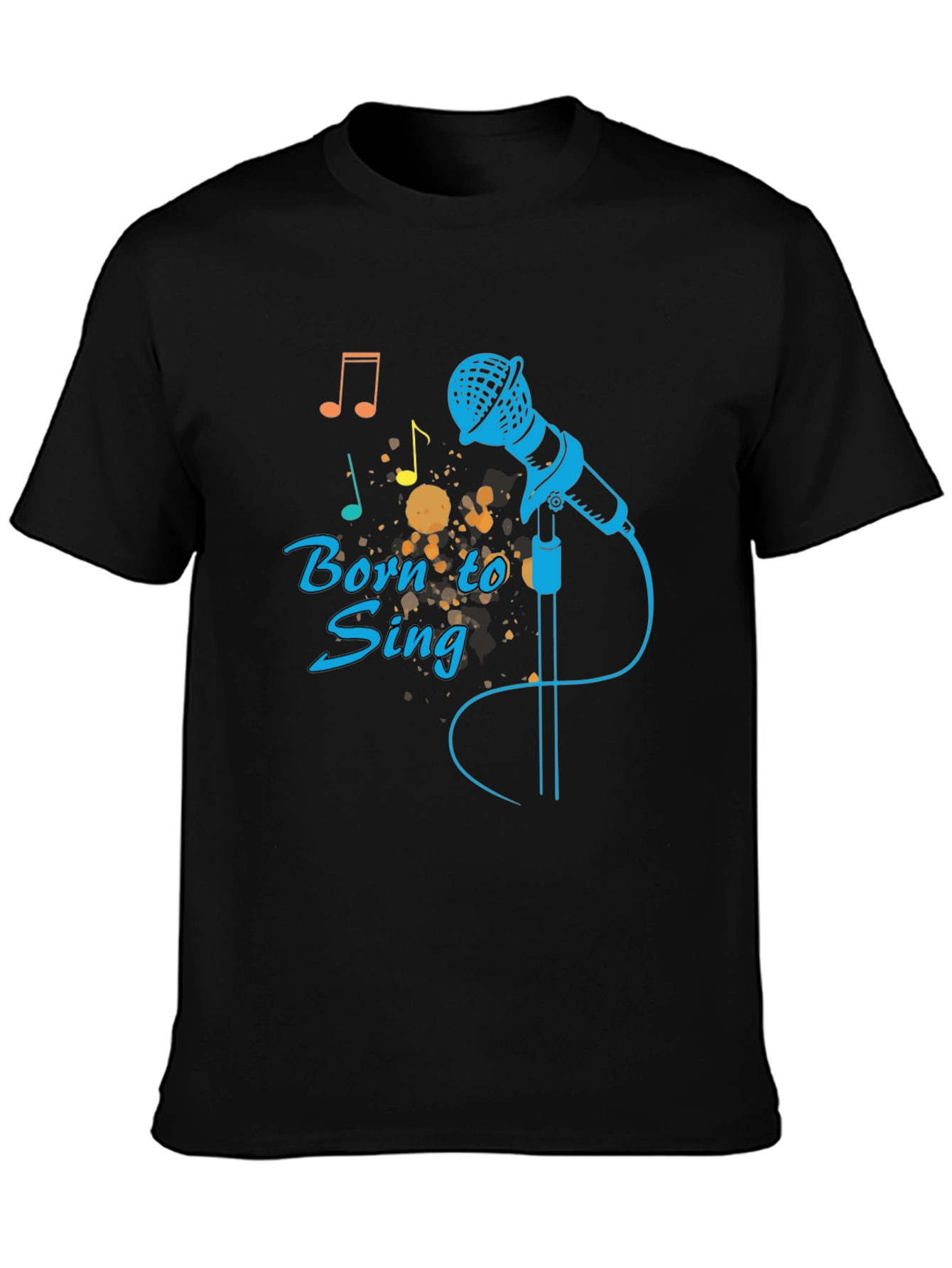 Born to Sing Black Graphic Tee