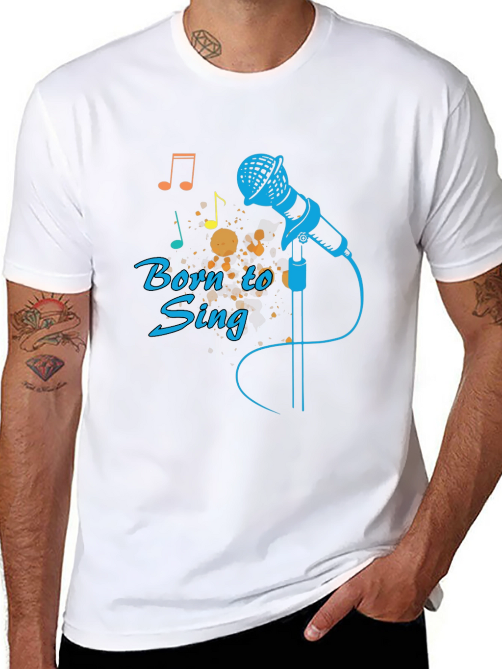 Born to Sing Black Graphic Tee