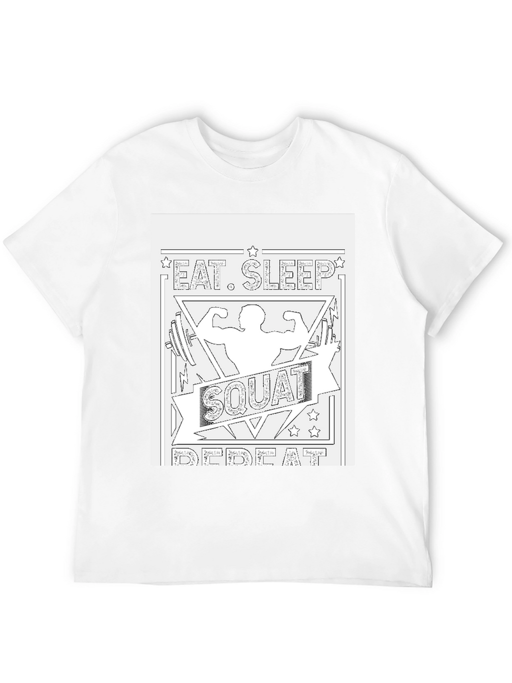 Eat Sleep Squat Repeat Graphic Tee