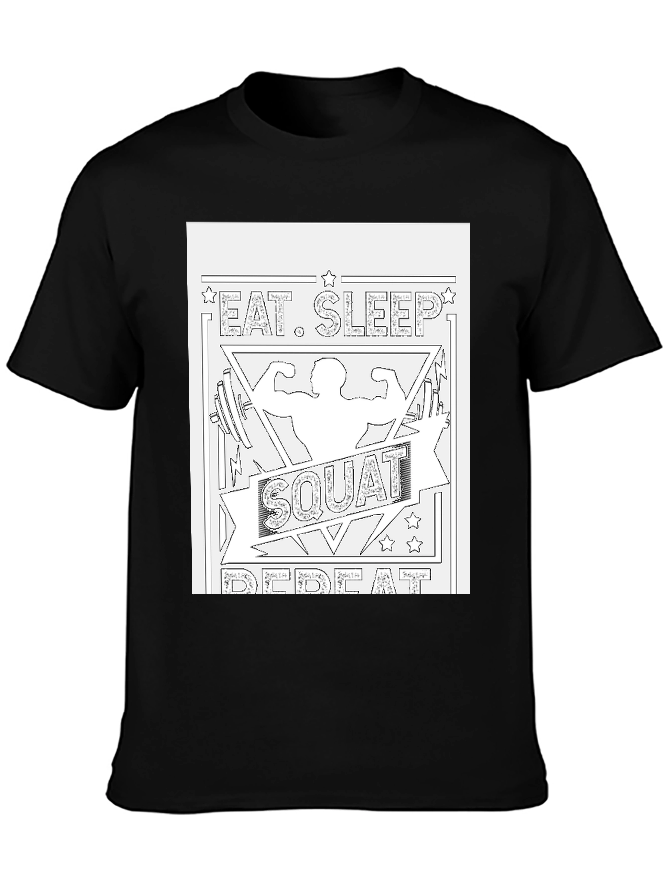 Eat Sleep Squat Repeat Graphic Tee
