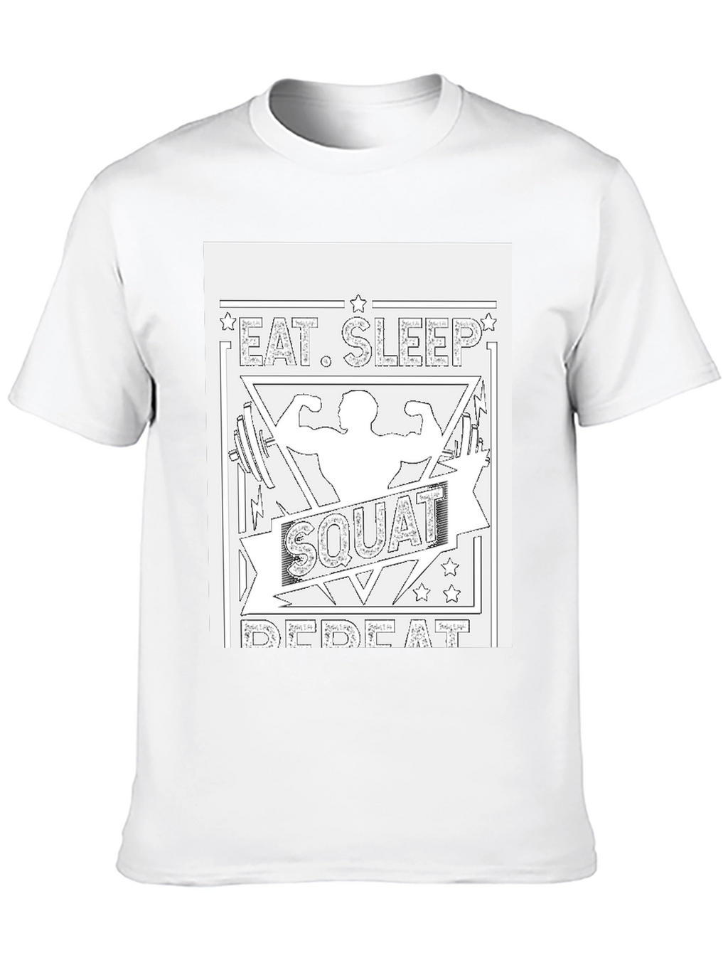 Eat Sleep Squat Repeat Graphic Tee