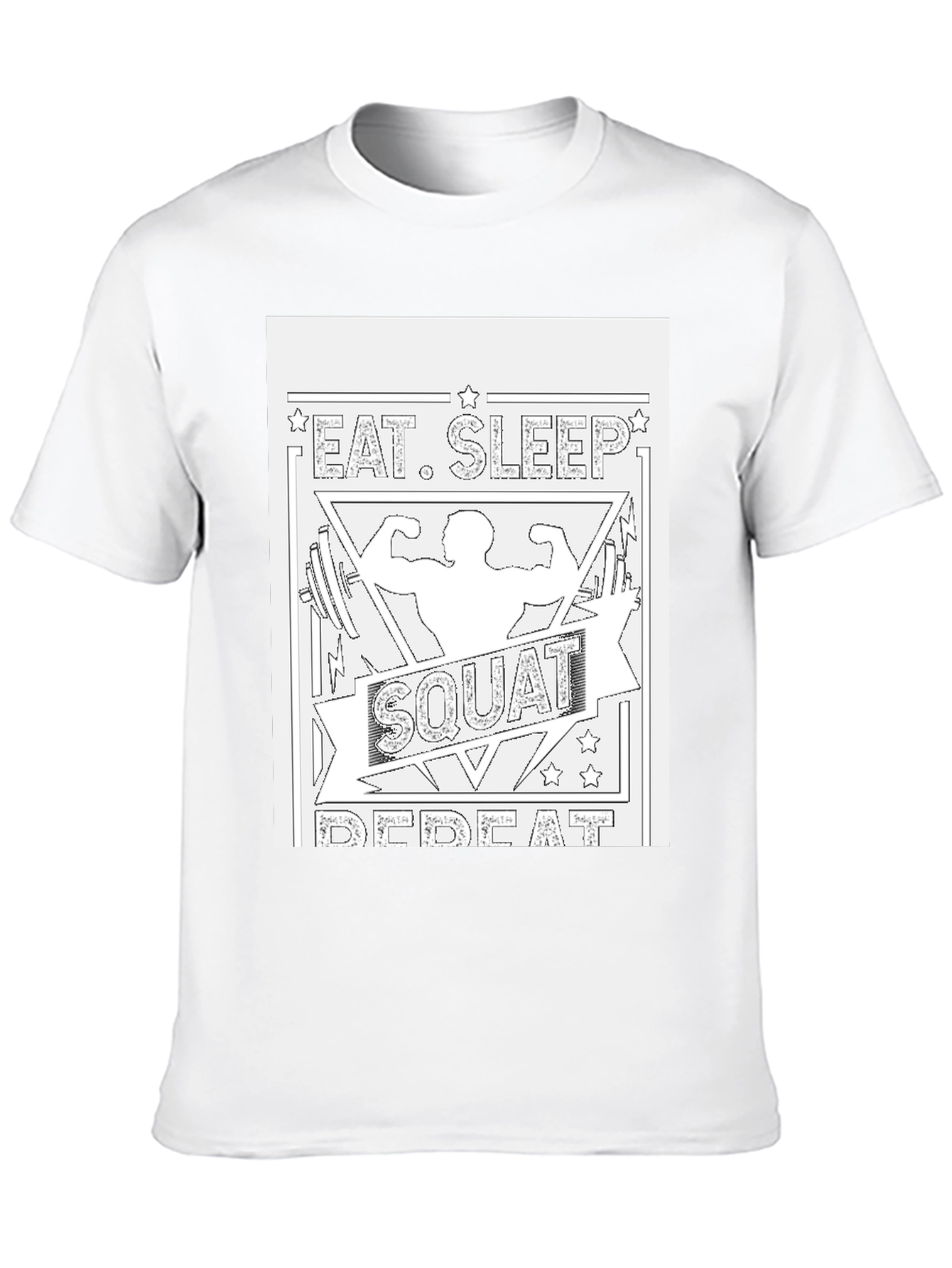 Eat Sleep Squat Repeat Graphic Tee