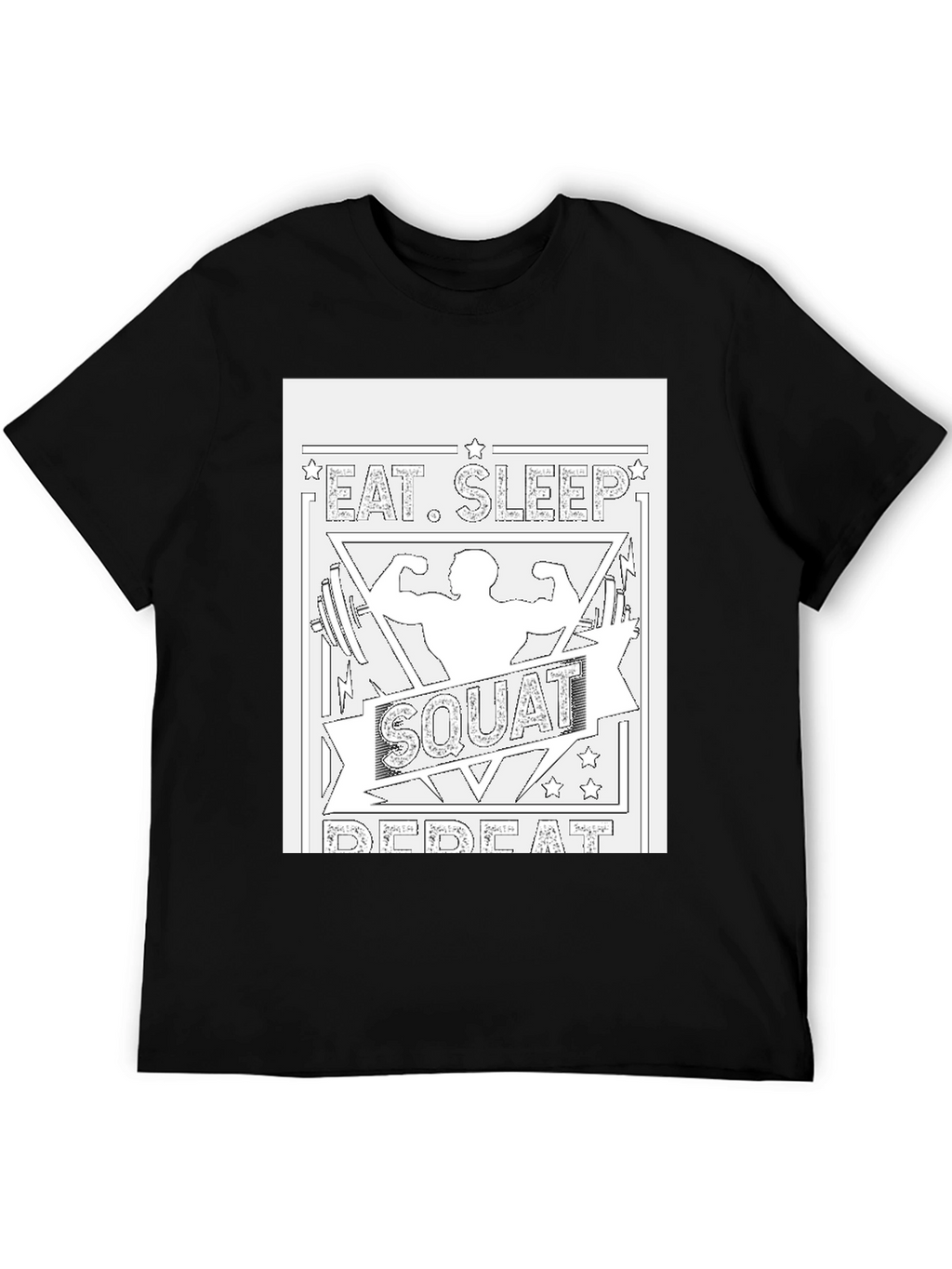 Eat Sleep Squat Repeat Graphic Tee