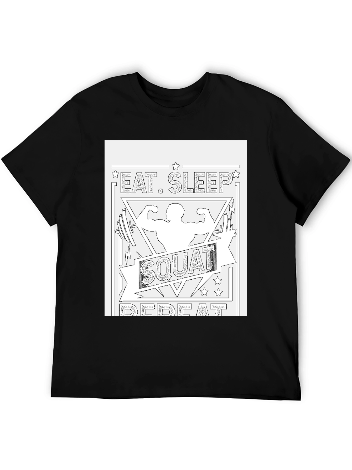 Eat Sleep Squat Repeat Graphic Tee