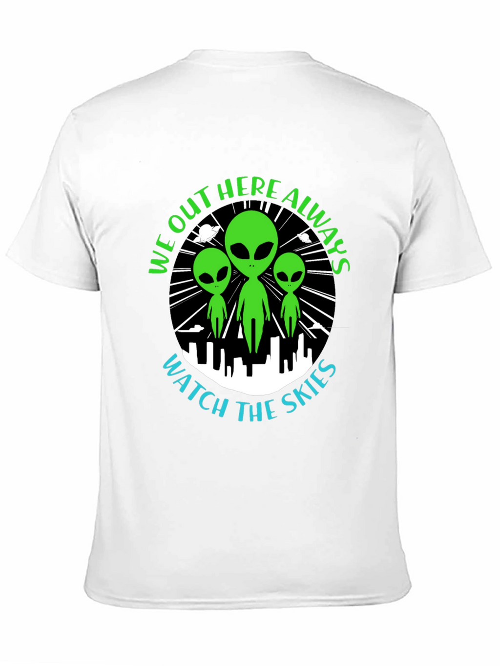 Alien Watch the Skies Graphic Tee - Black
