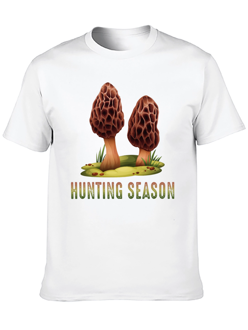 Mushroom Hunting Season Black T-Shirt