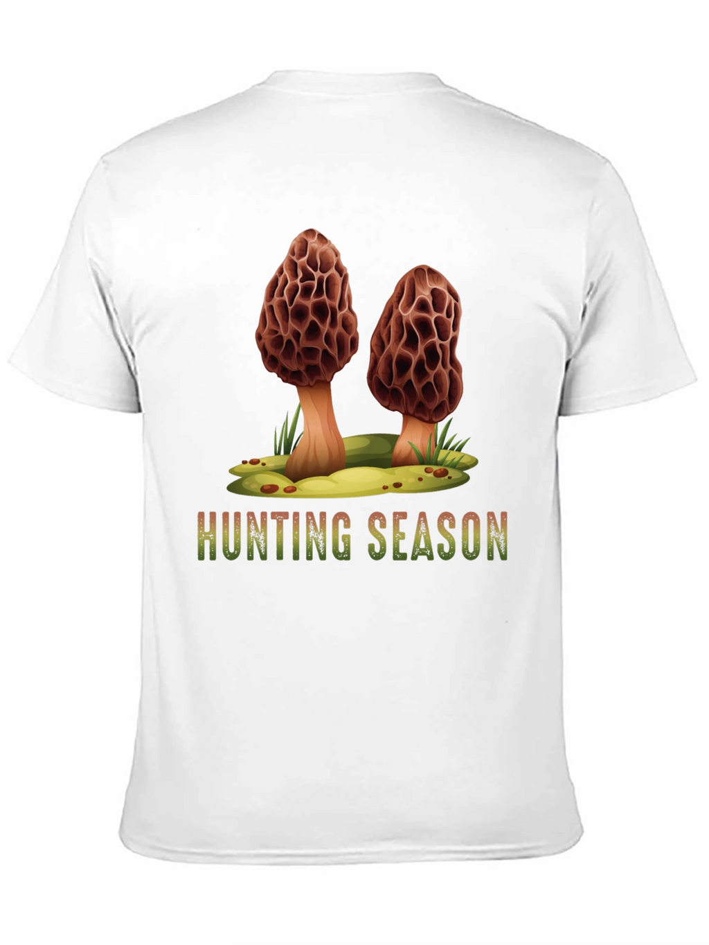 Mushroom Hunting Season Black T-Shirt