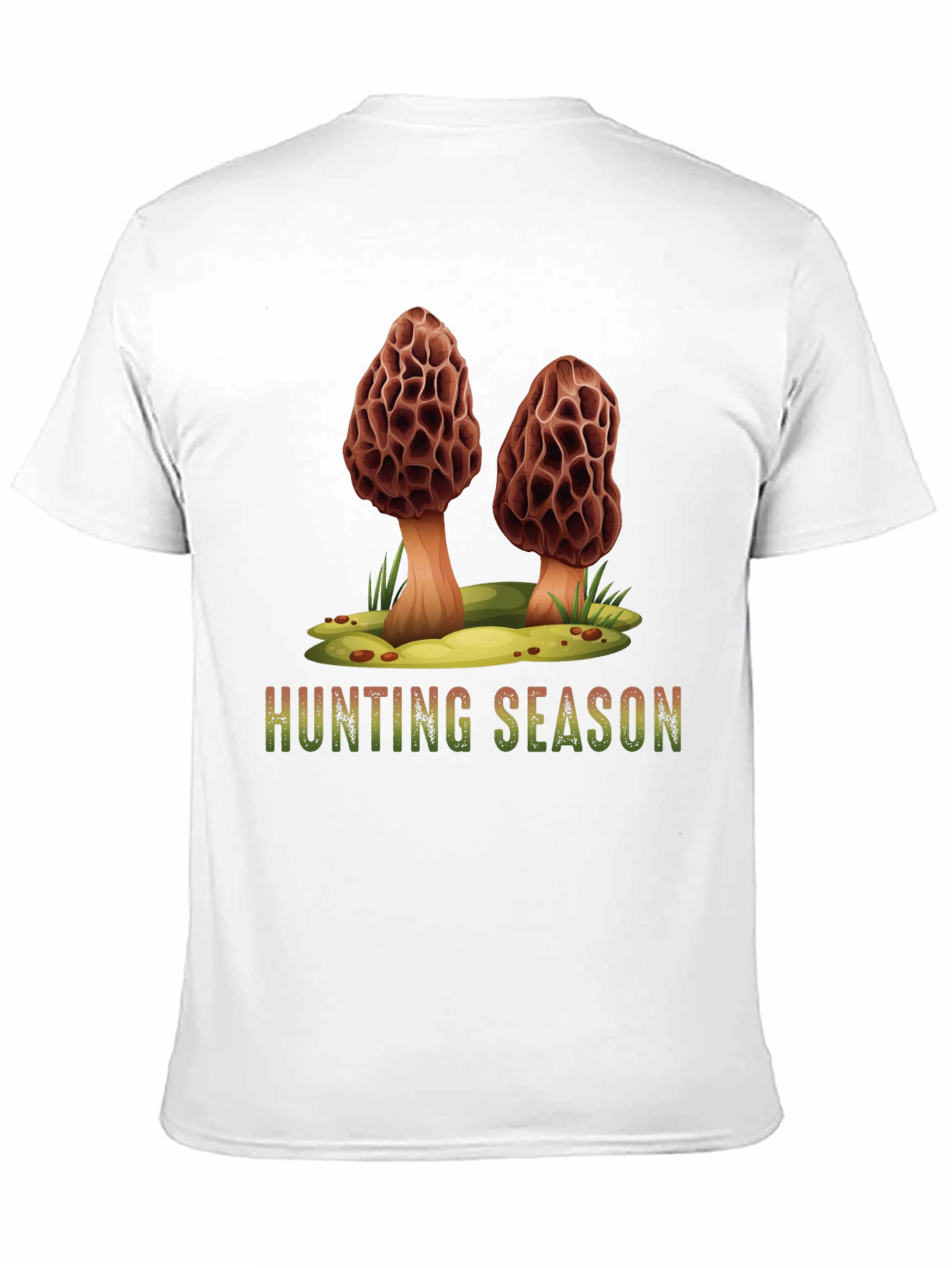 Mushroom Hunting Season Black T-Shirt