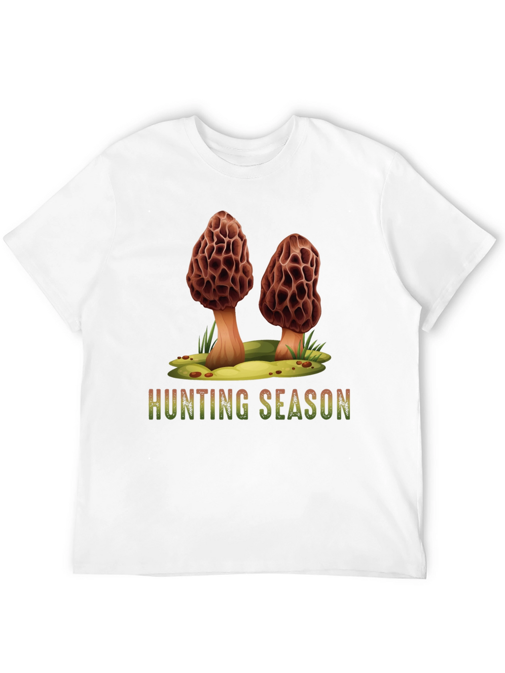 Mushroom Hunting Season Black T-Shirt