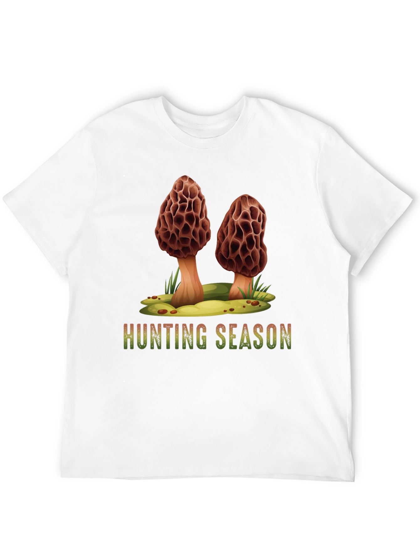 Mushroom Hunting Season Black T-Shirt