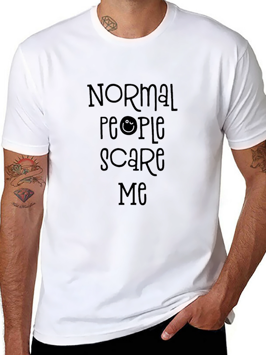 Normal People Scare Me T-Shirt - Black