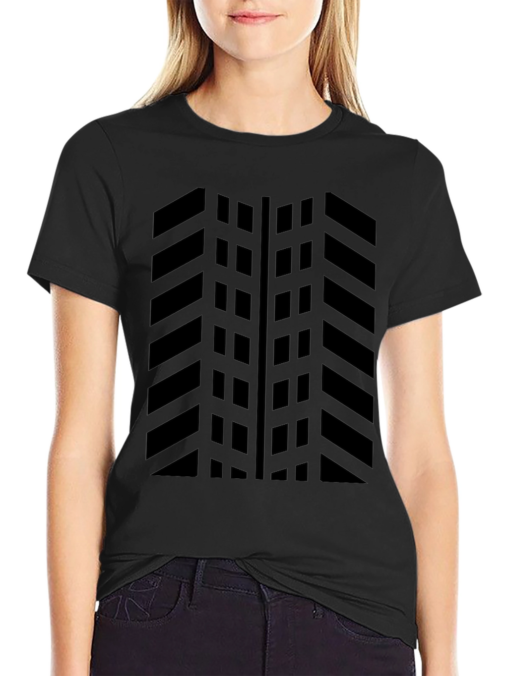 Black Tire Tread Pattern T-Shirt - Graphic Tee