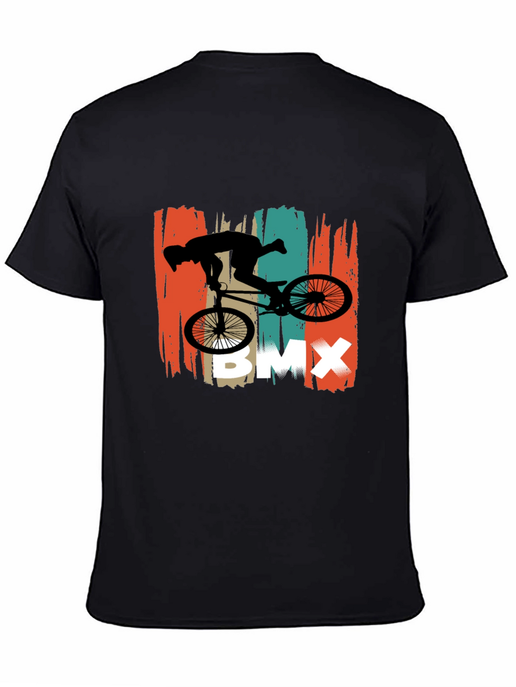 BMX Rider Graphic Tee - Black Cotton T-Shirt