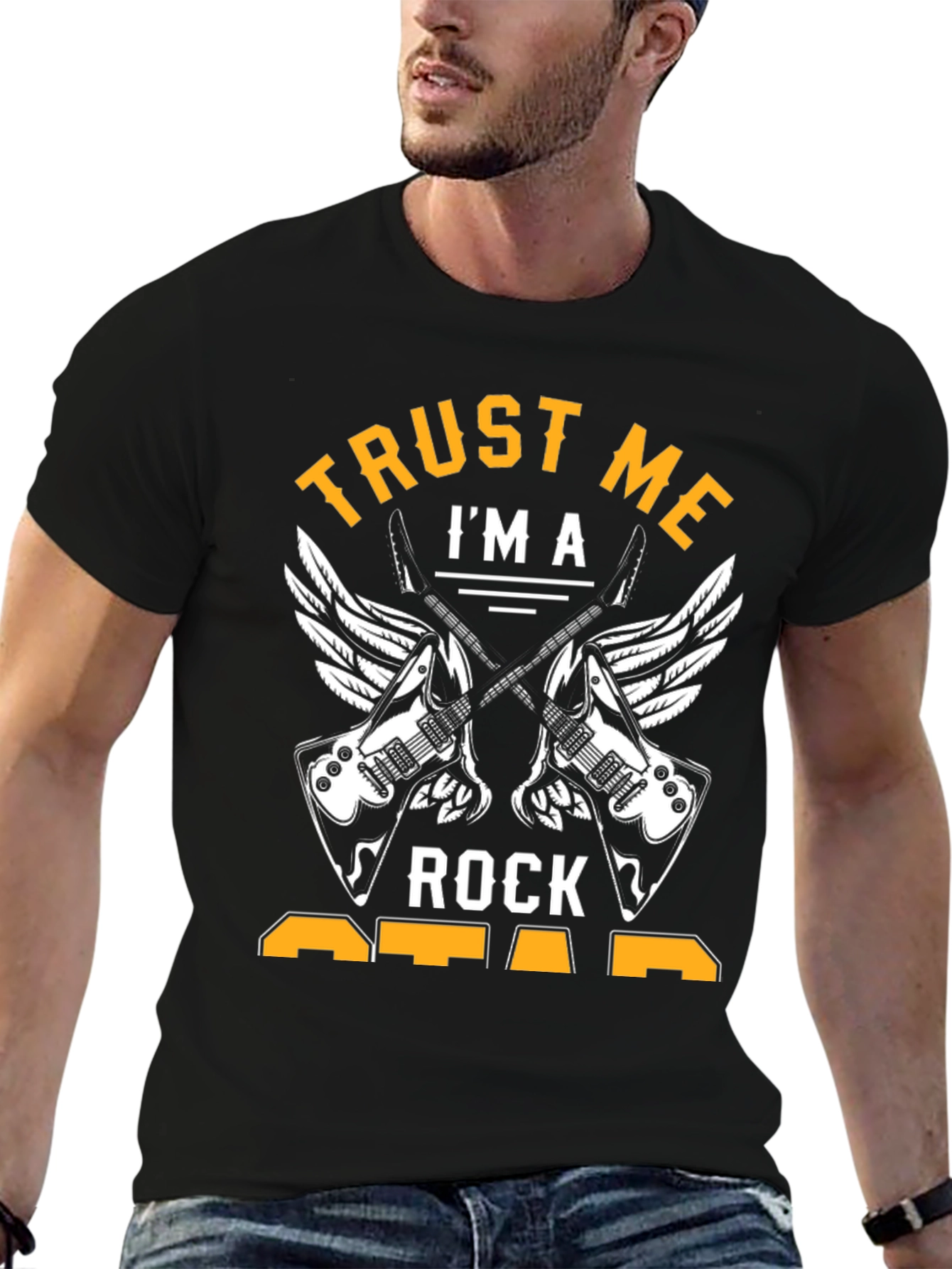 Trust Me Im A Rock Star Black Tee Shirt