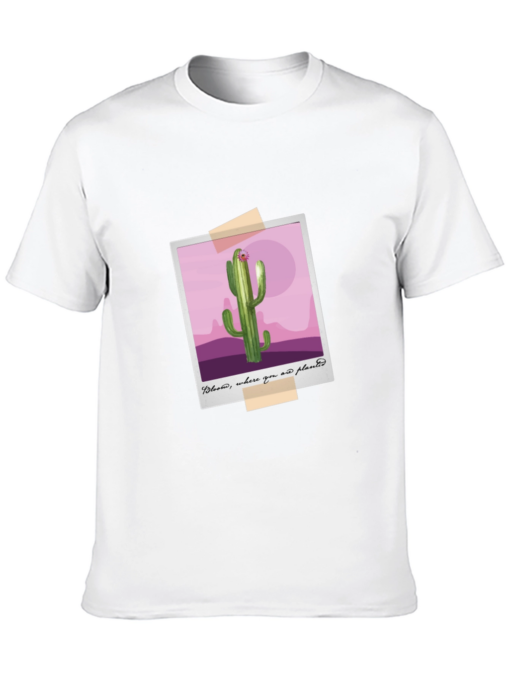 Cactus Photo Tee - Bloom Where You Are Planted