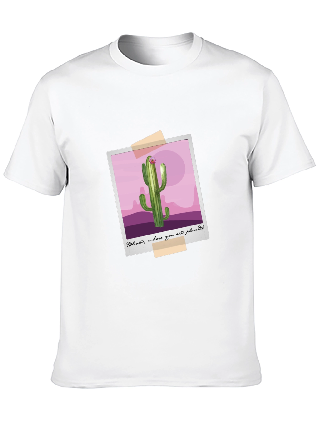 Cactus Photo Tee - Bloom Where You Are Planted