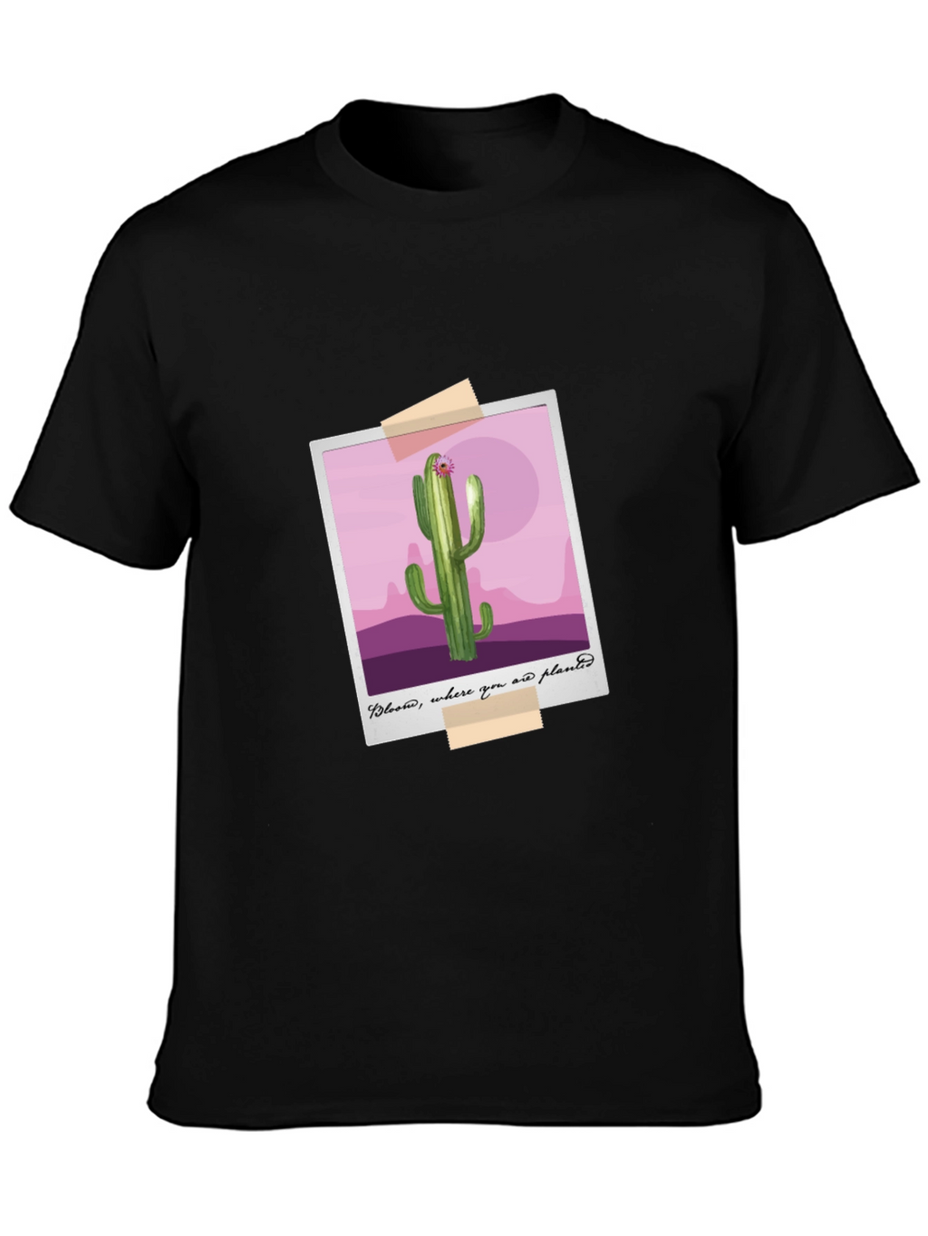 Cactus Photo Tee - Bloom Where You Are Planted