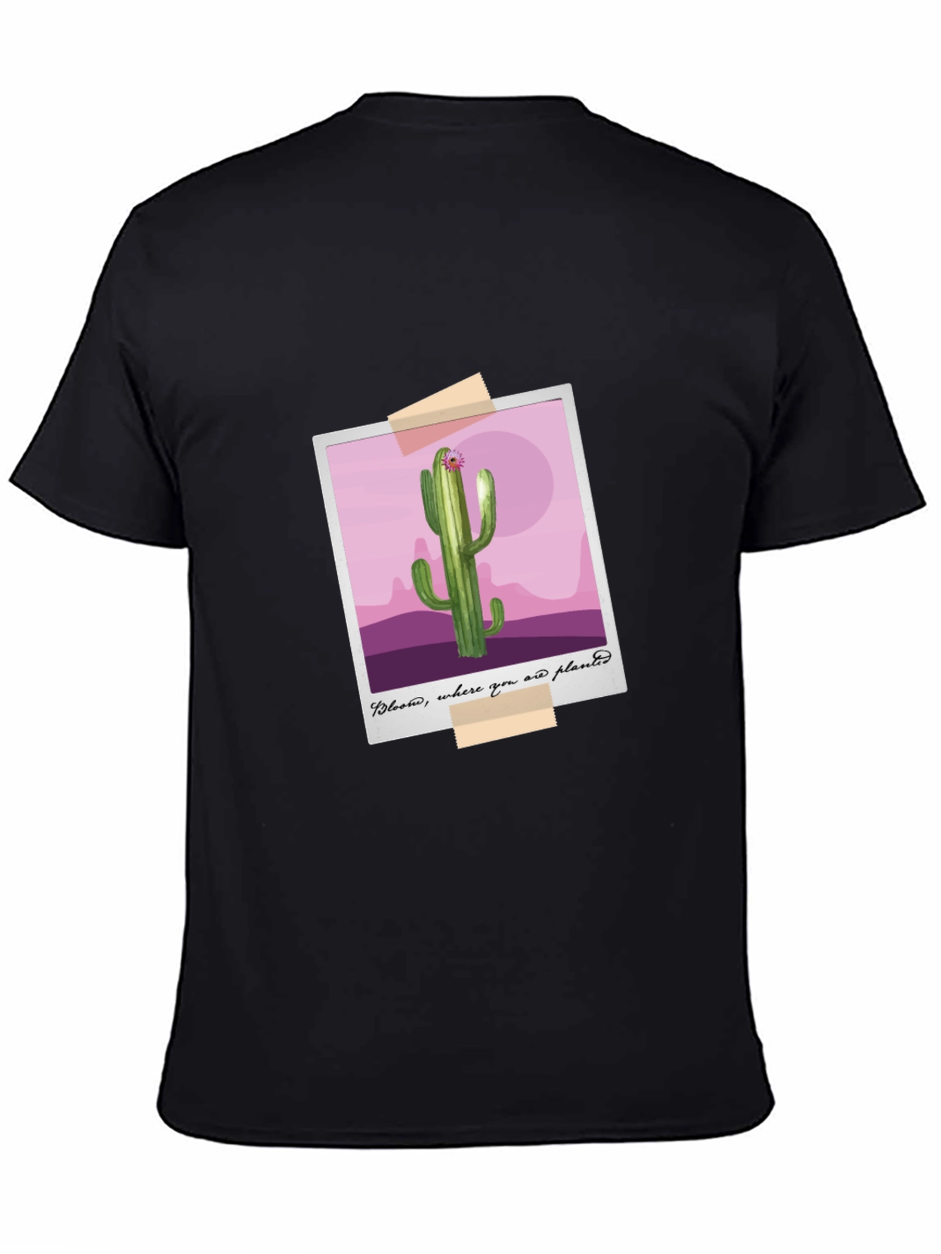 Cactus Photo Tee - Bloom Where You Are Planted