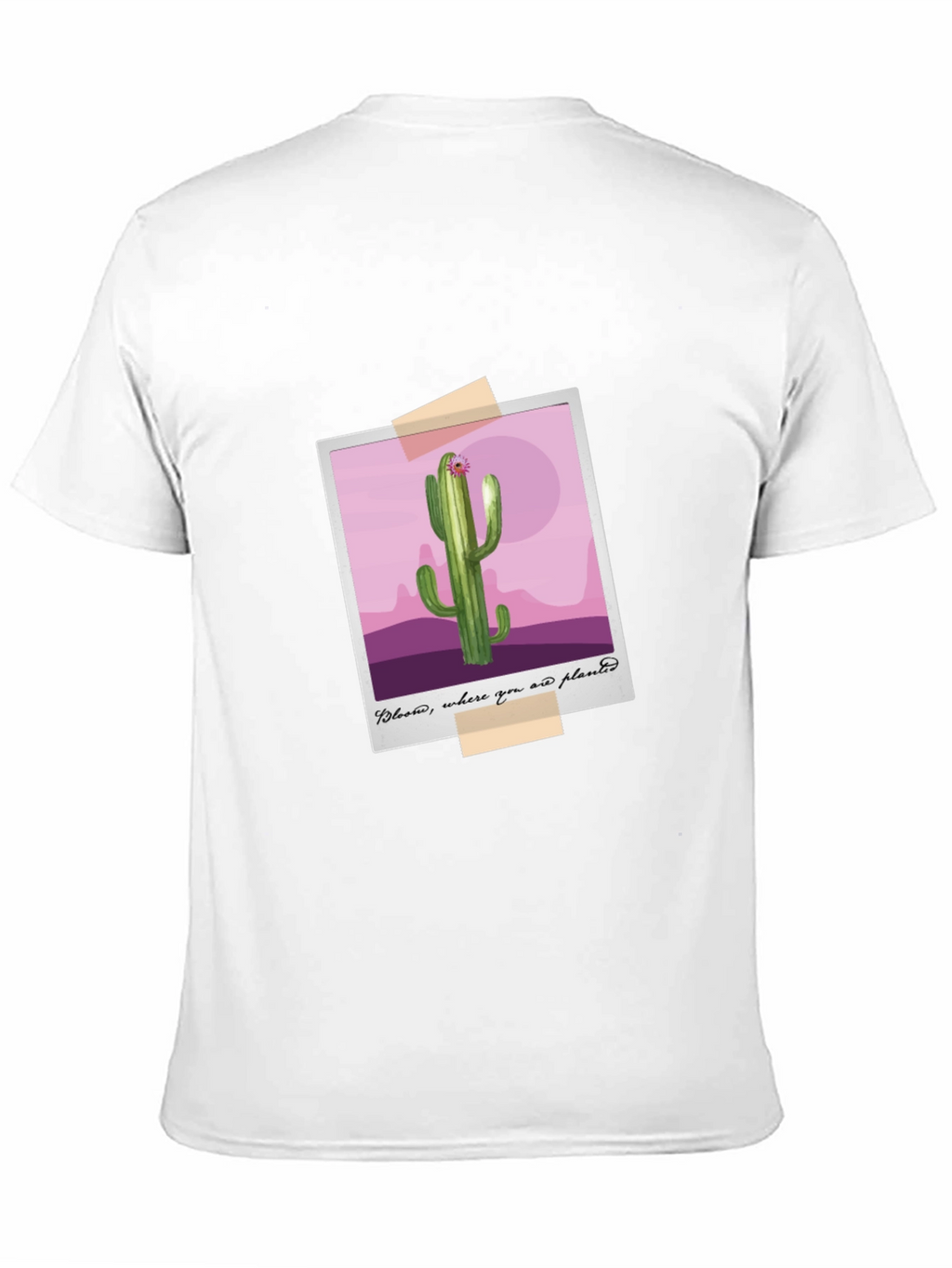 Cactus Photo Tee - Bloom Where You Are Planted