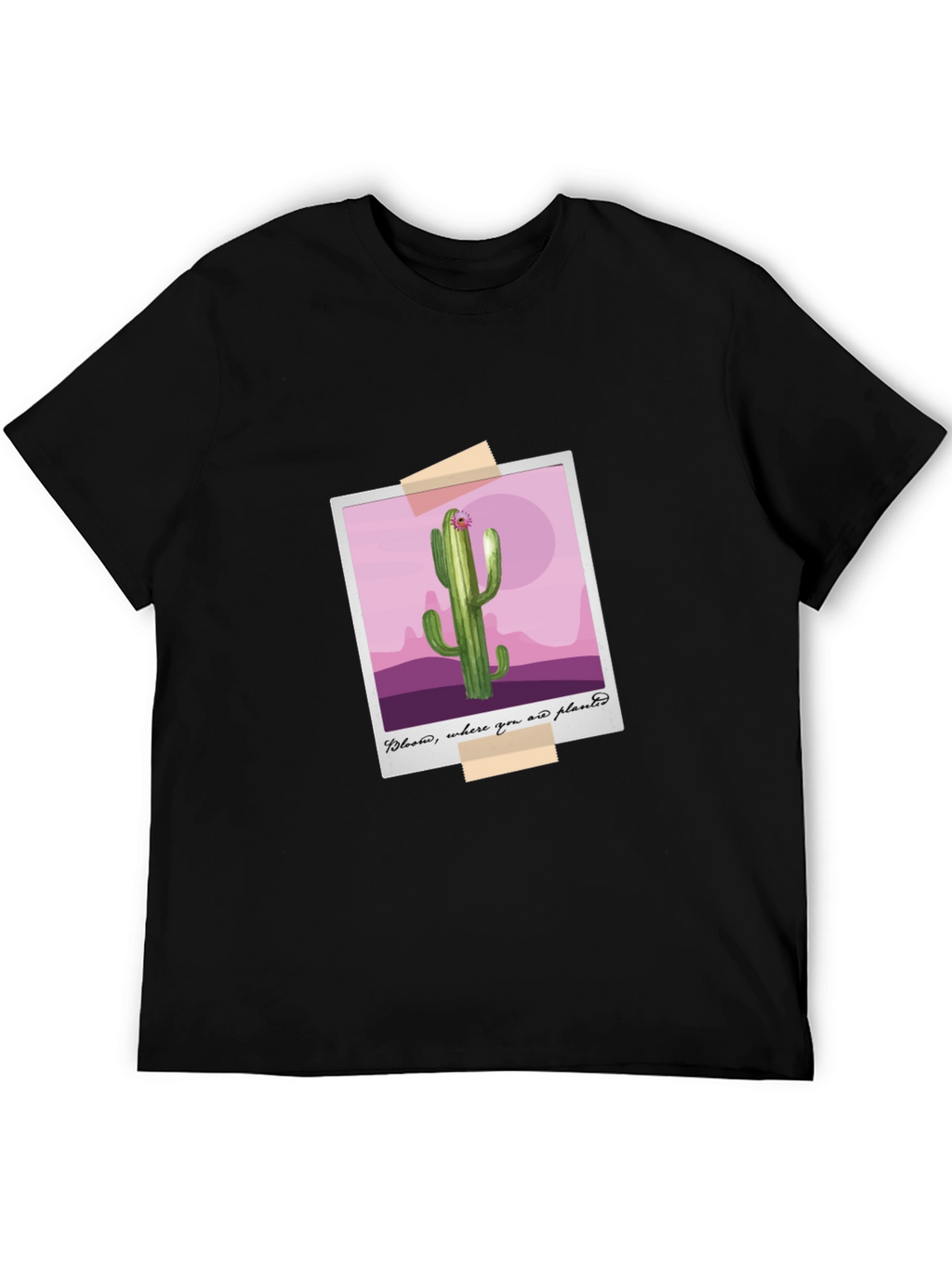 Cactus Photo Tee - Bloom Where You Are Planted