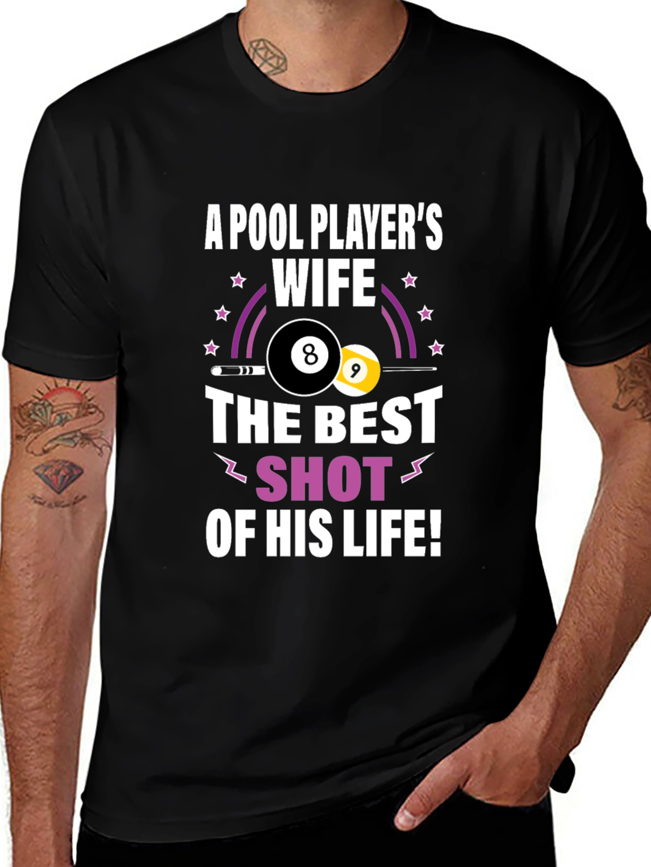 Pool Players Wife Graphic T-Shirt