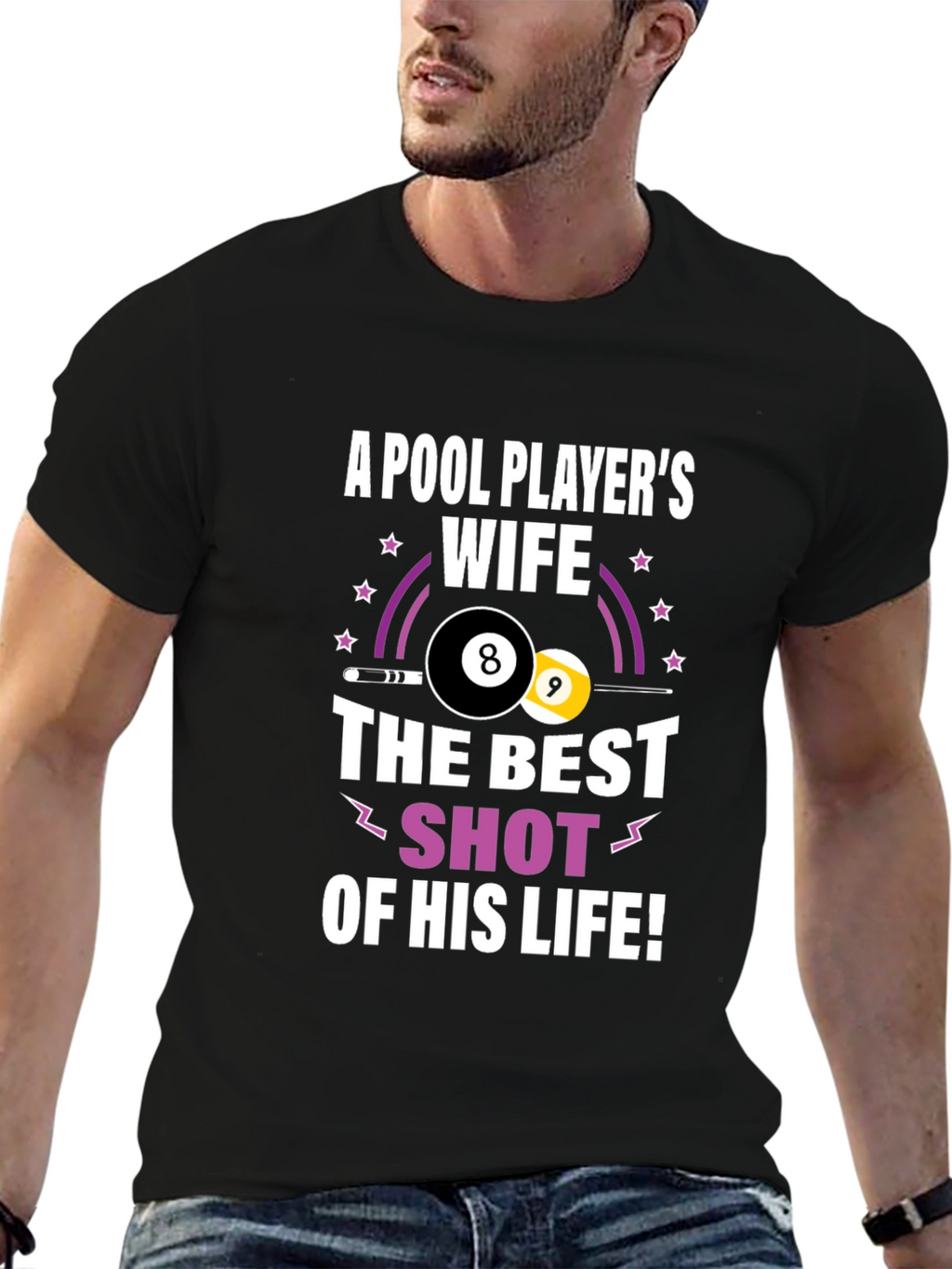 Pool Players Wife Graphic T-Shirt