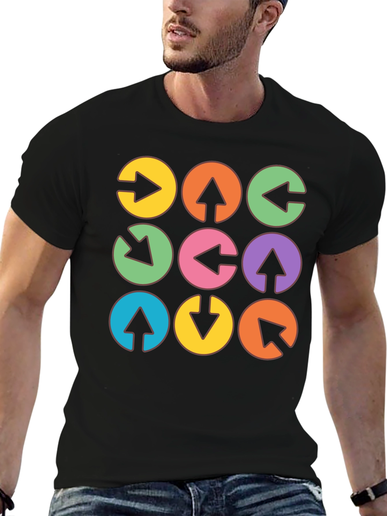 Arrow Circle Graphic Tee - Unique Design