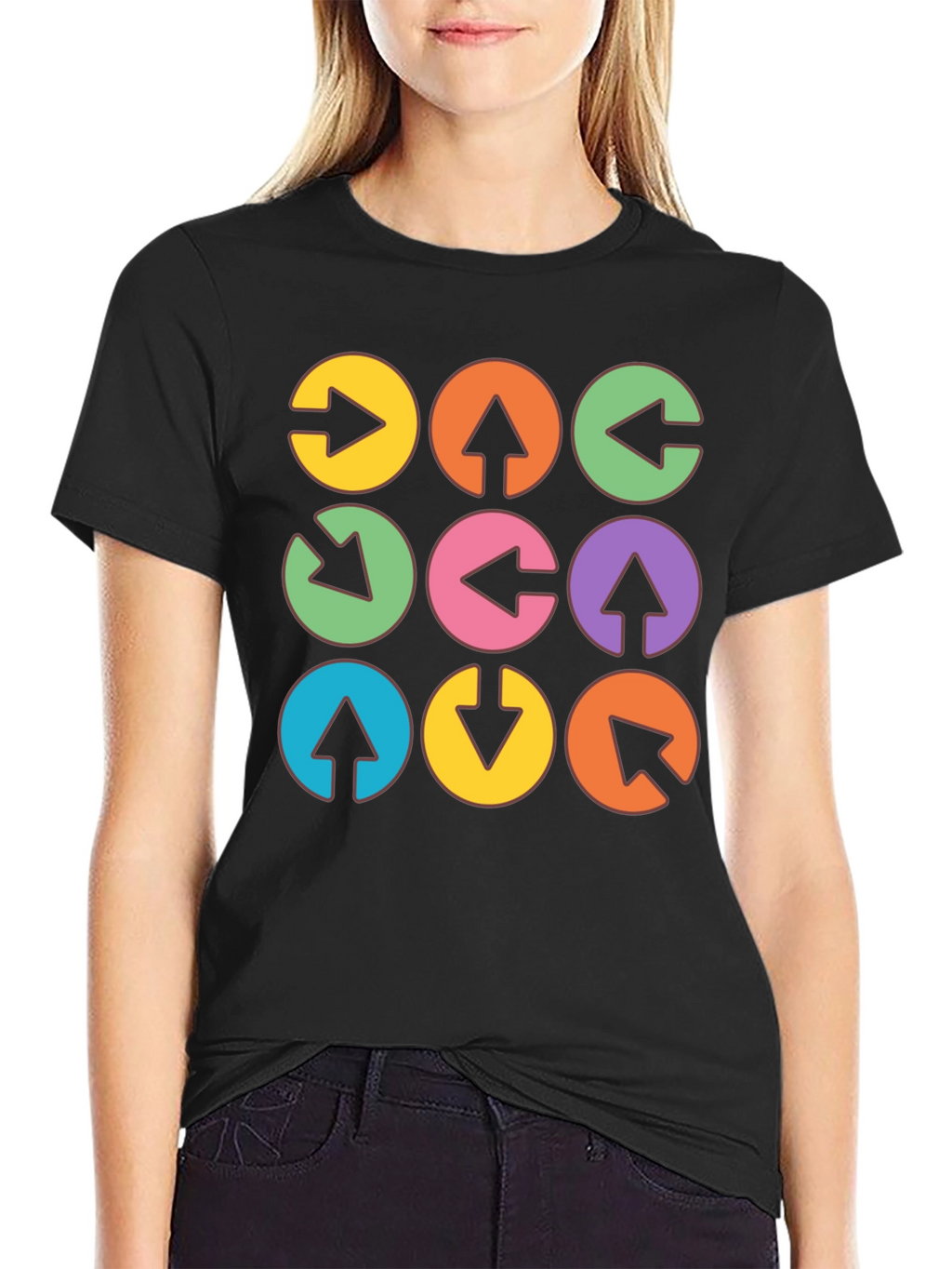 Arrow Circle Graphic Tee - Unique Design