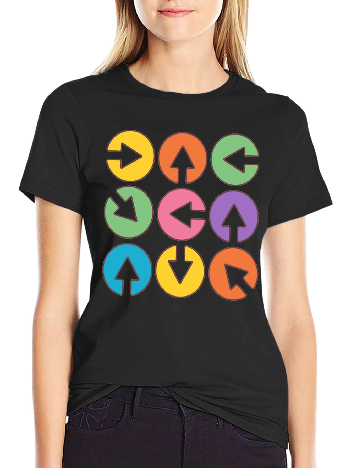 Arrow Circle Graphic Tee - Unique Design