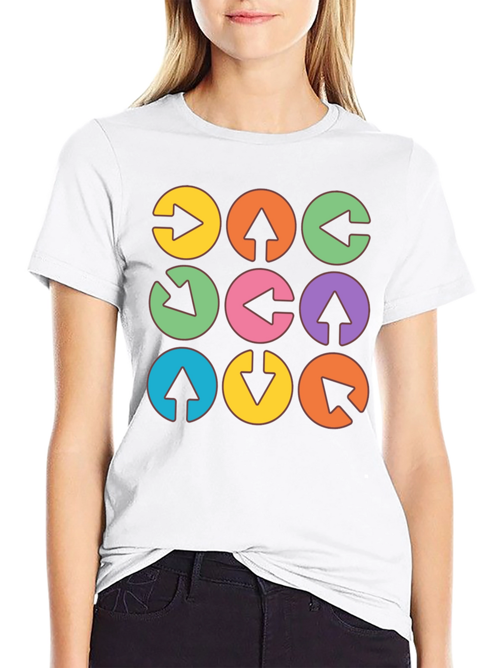 Arrow Circle Graphic Tee - Unique Design