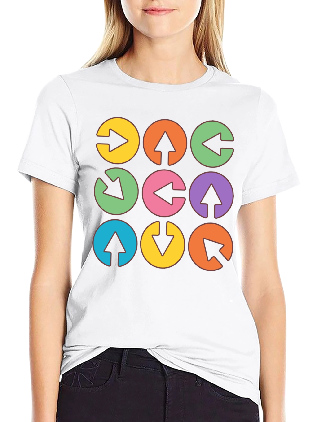 Arrow Circle Graphic Tee - Unique Design