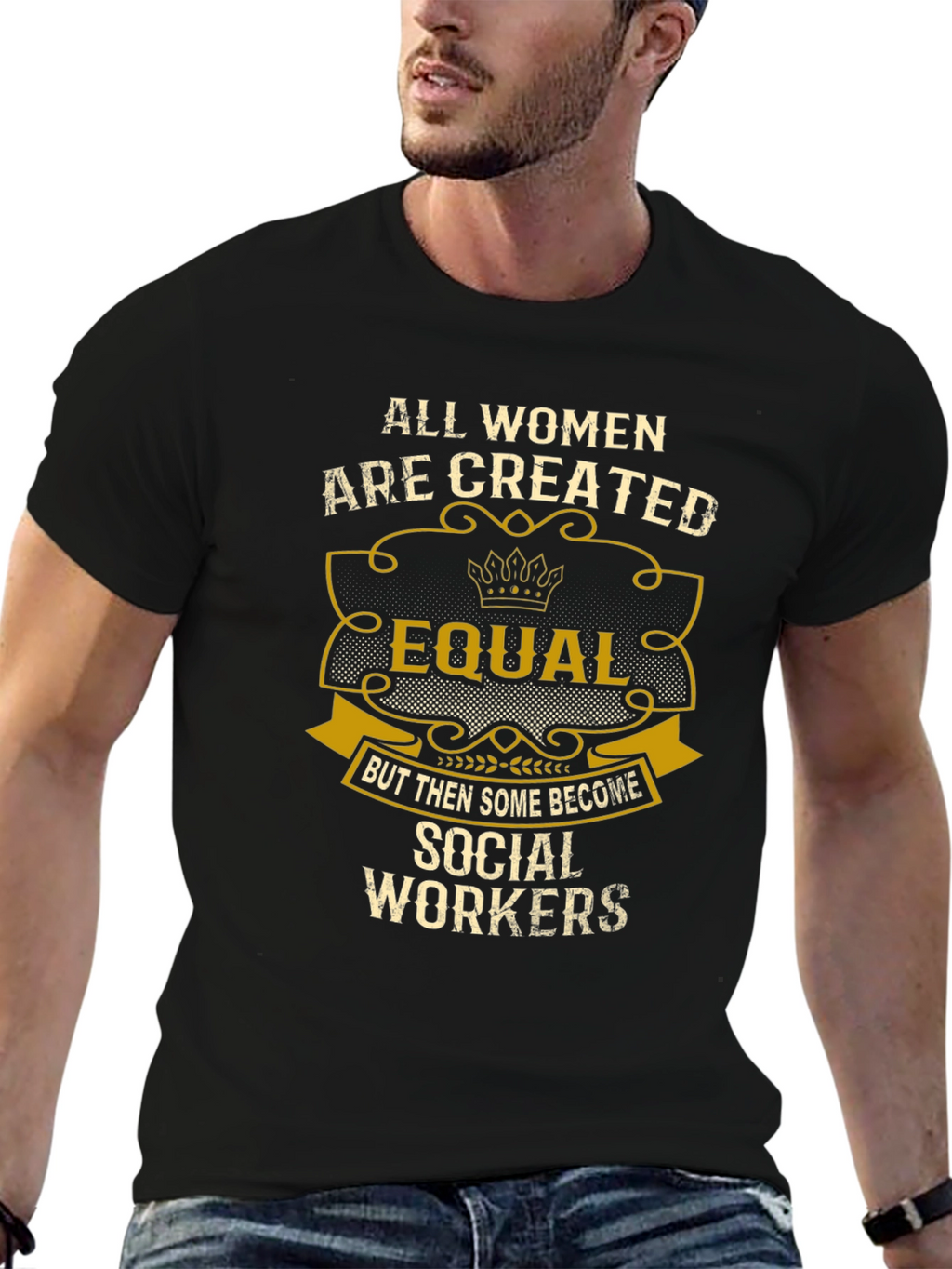 Social Worker Womens T-Shirt Equal Design
