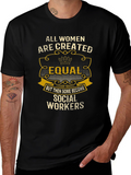Social Worker Womens T-Shirt Equal Design
