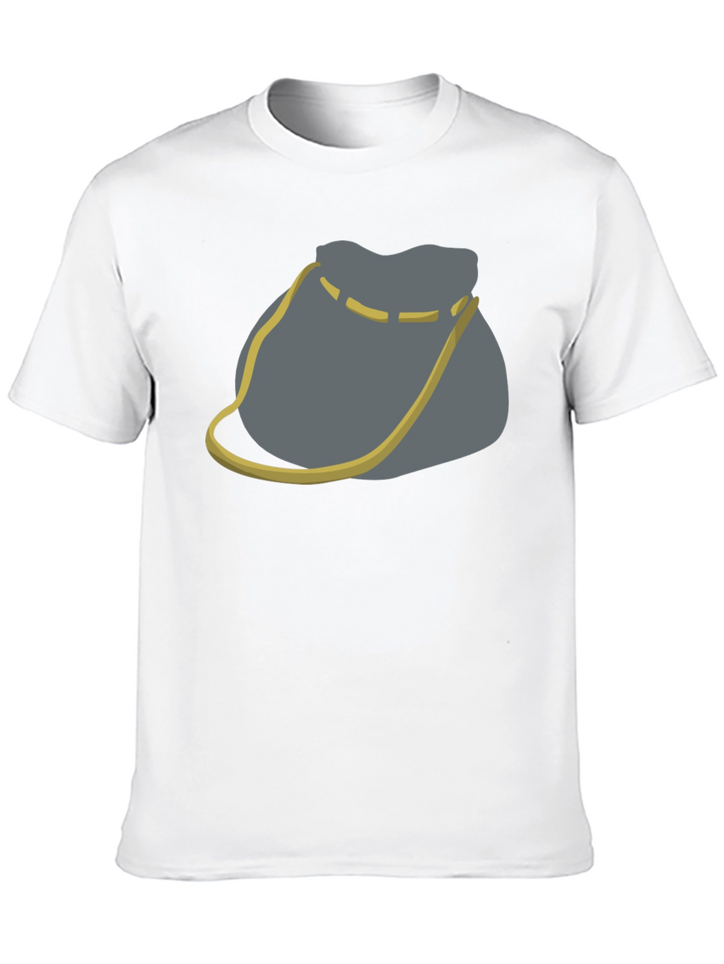 Novelty Gray Bag Graphic Tee - Casual Comfort