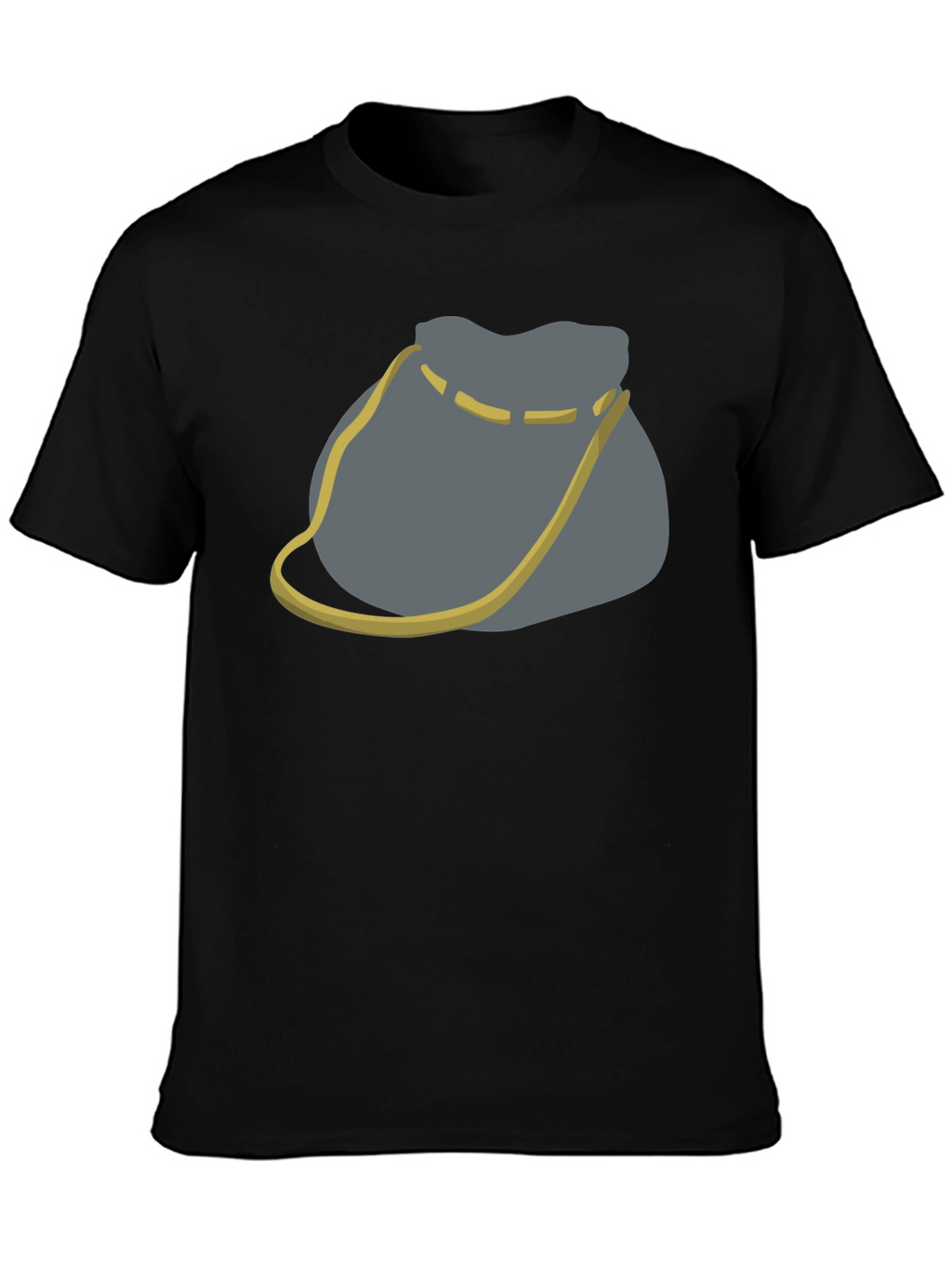 Novelty Gray Bag Graphic Tee - Casual Comfort