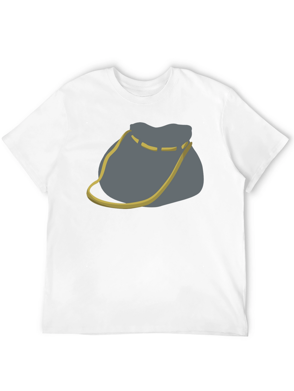 Novelty Gray Bag Graphic Tee - Casual Comfort