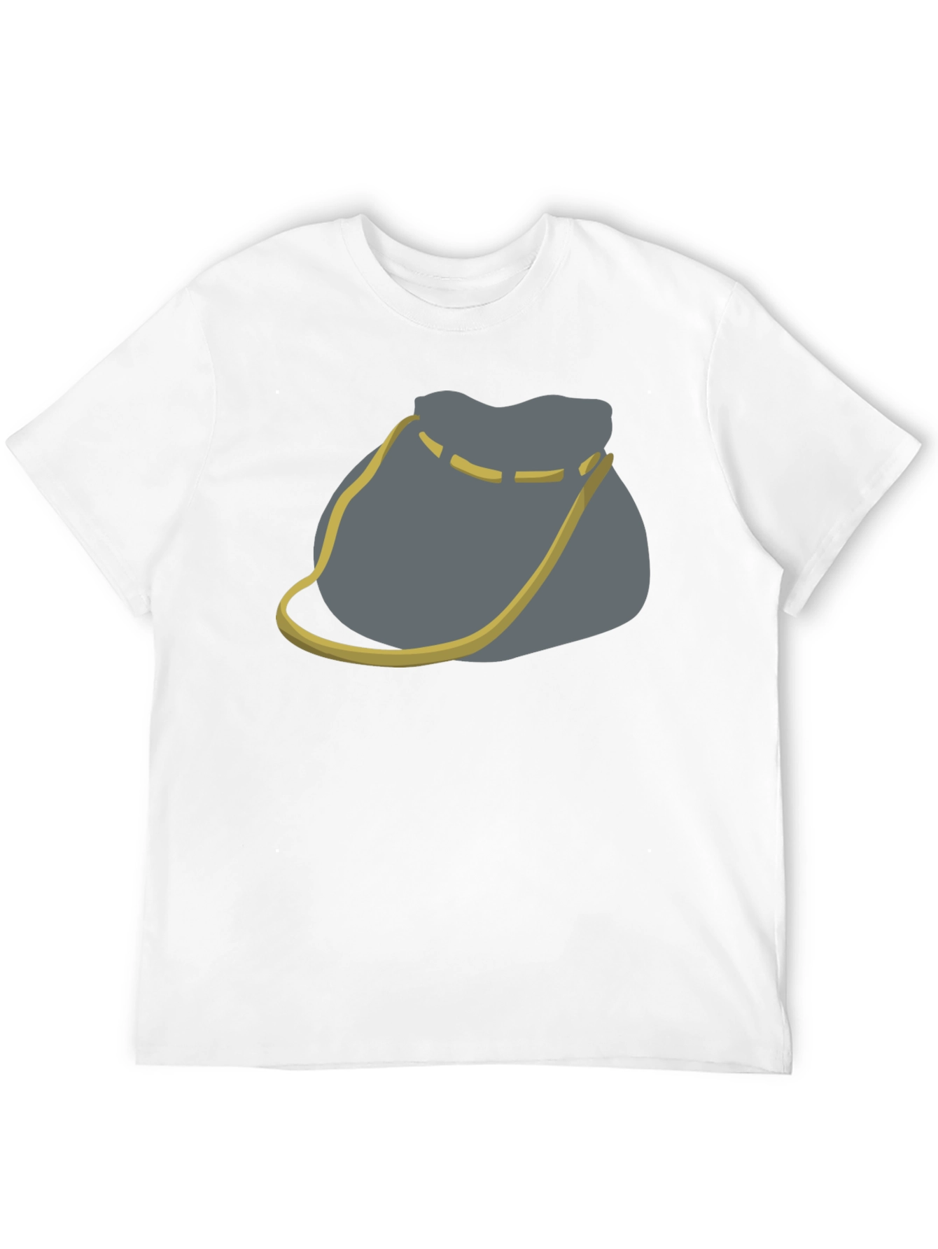 Novelty Gray Bag Graphic Tee - Casual Comfort