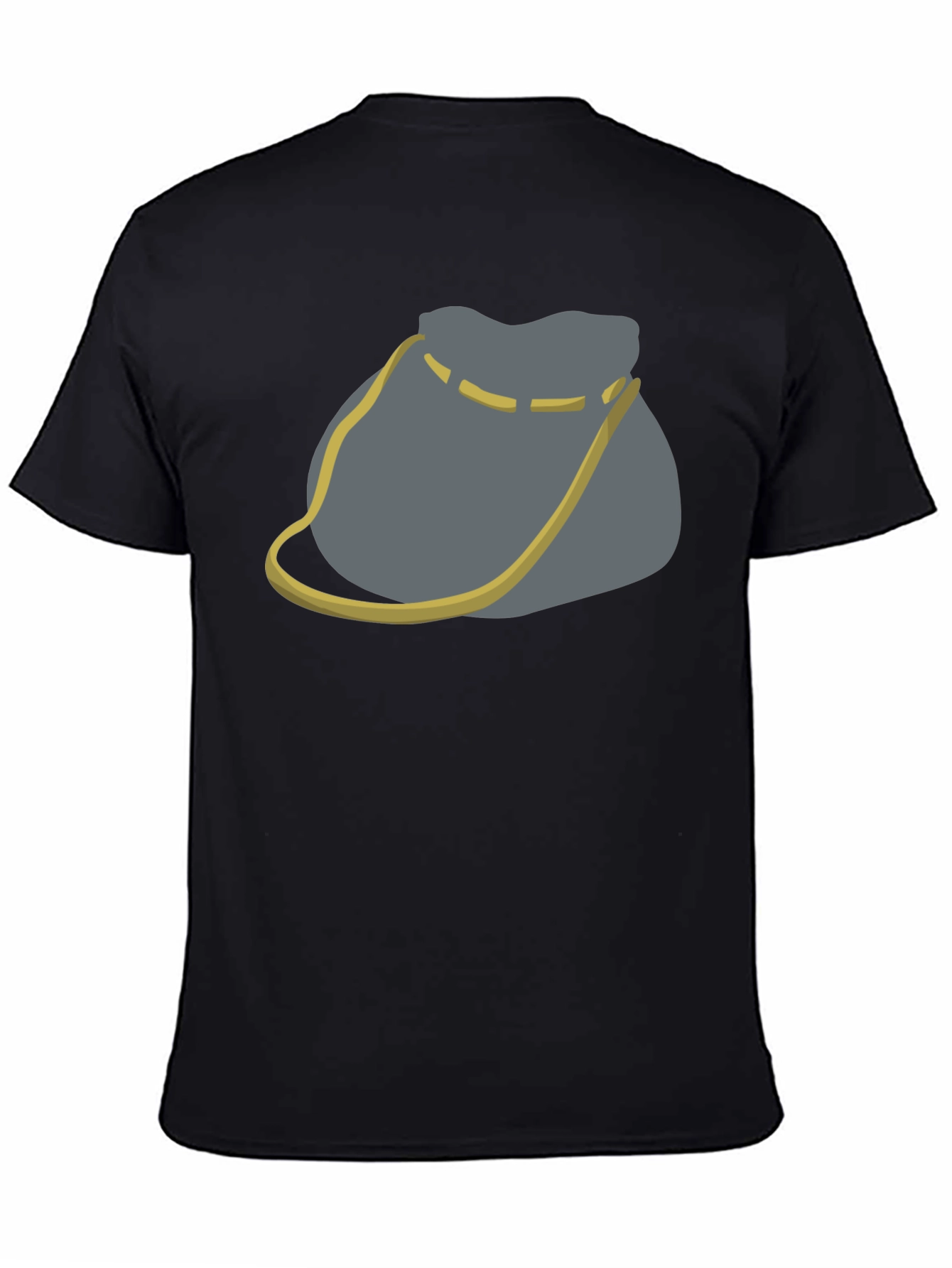 Novelty Gray Bag Graphic Tee - Casual Comfort