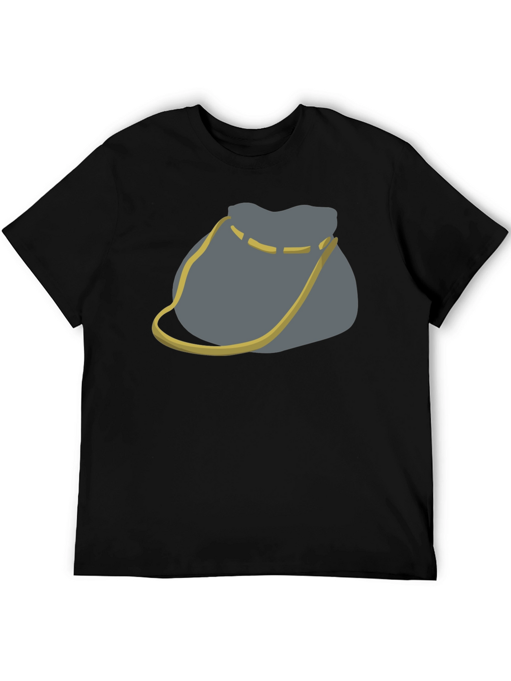 Novelty Gray Bag Graphic Tee - Casual Comfort