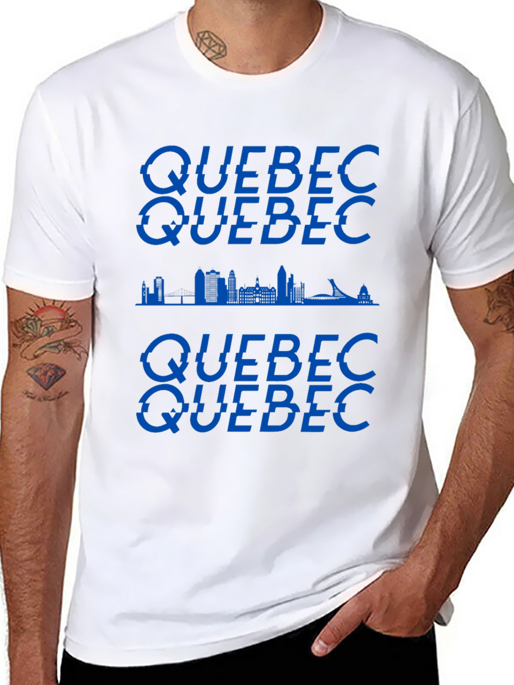 Quebec Skyline Graphic T-Shirt - Stylish City Pride Tee