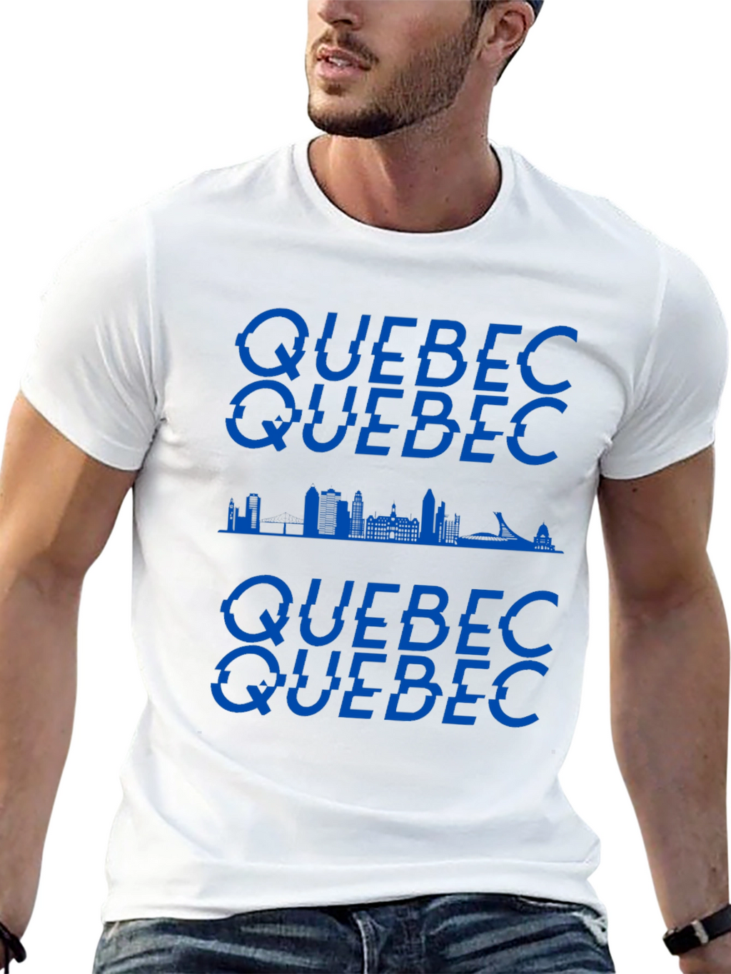 Quebec Skyline Graphic T-Shirt - Stylish City Pride Tee