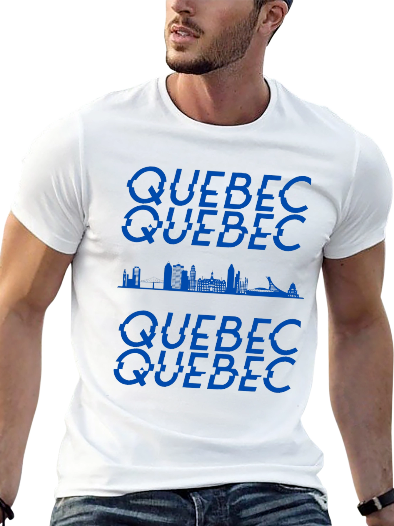 Quebec Skyline Graphic T-Shirt - Stylish City Pride Tee