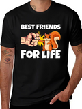 Best Friends for Life T-Shirt Cute Squirrel Design