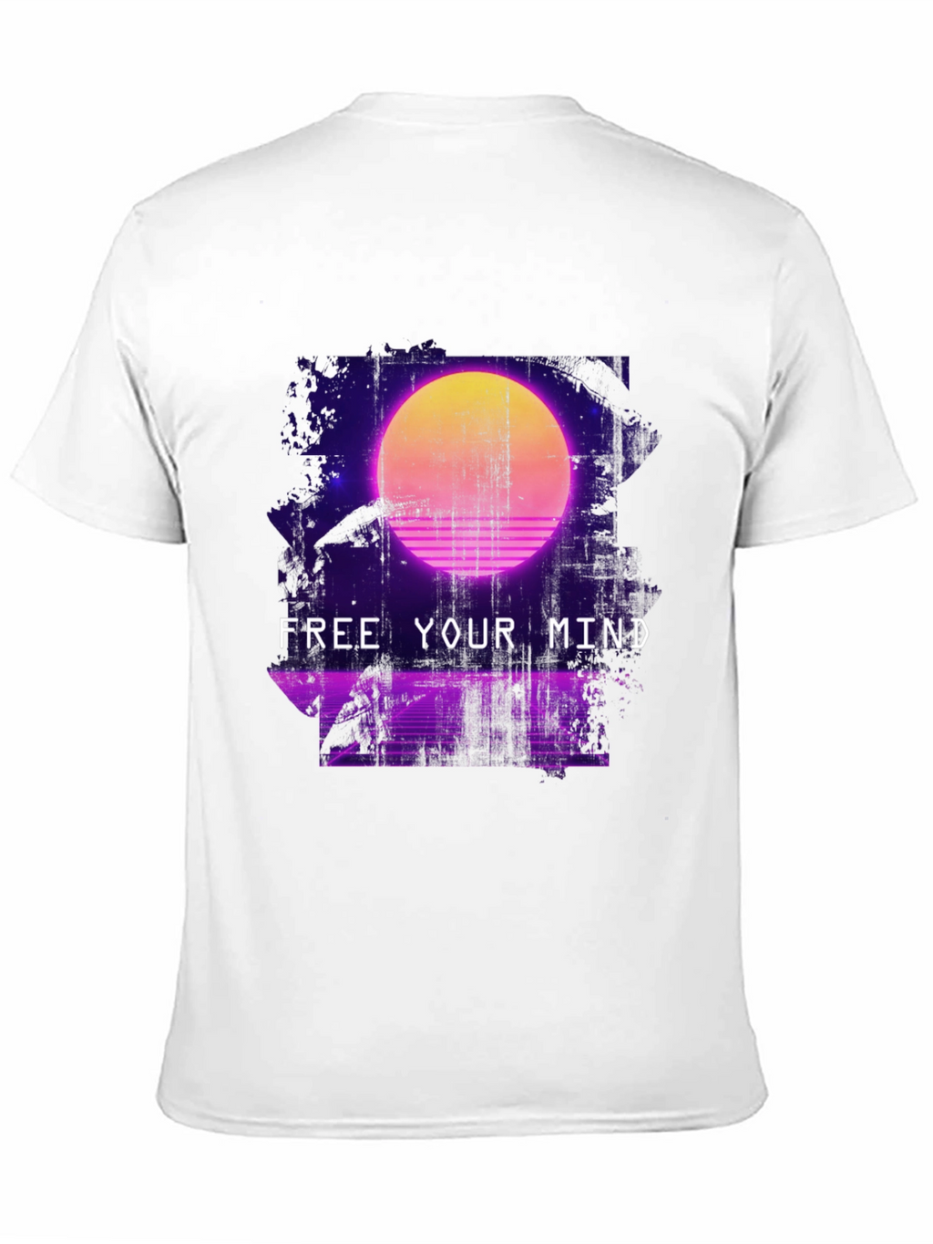 Retro Synthwave Free Your Mind Graphic T-Shirt