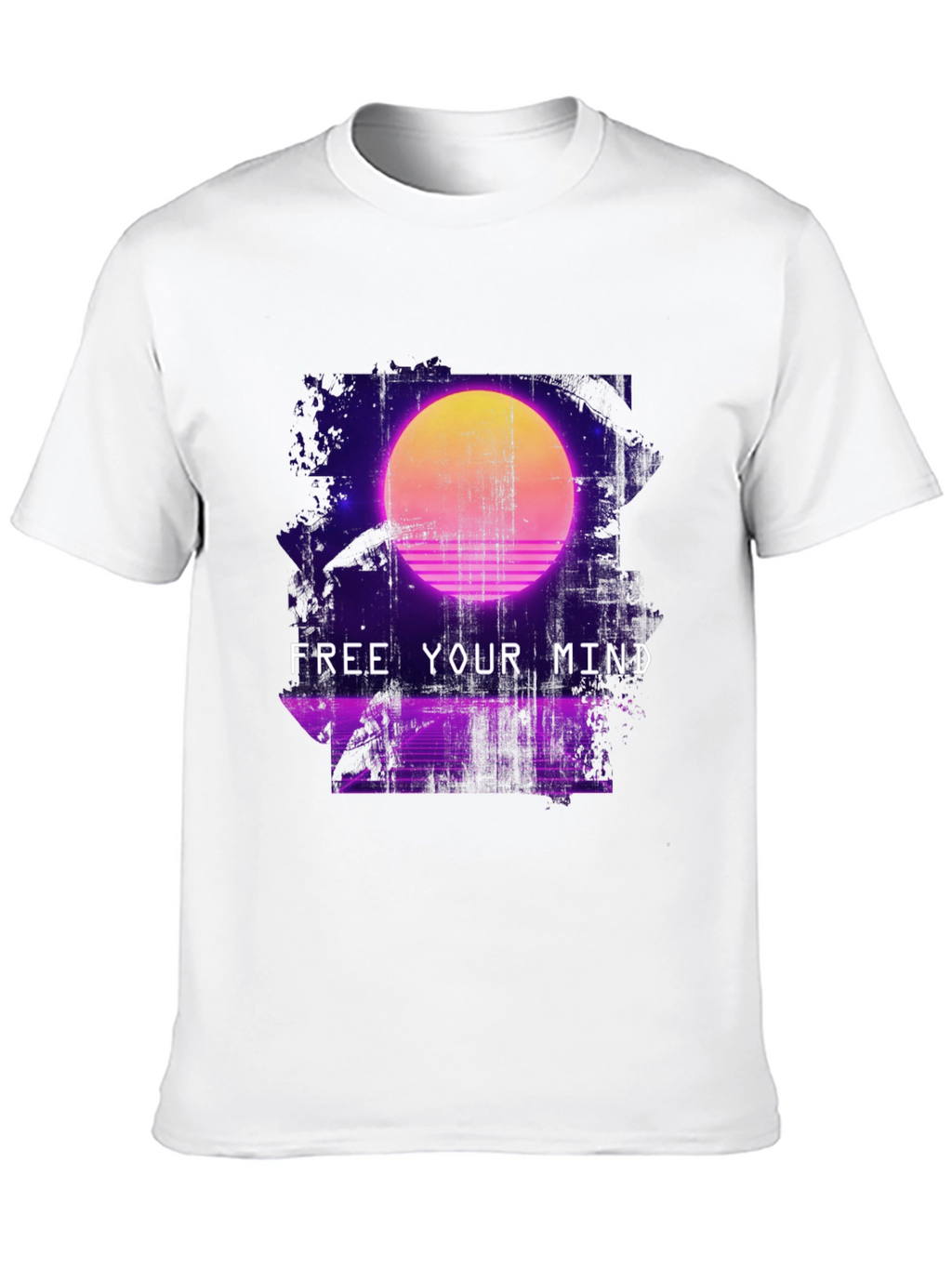 Retro Synthwave Free Your Mind Graphic T-Shirt