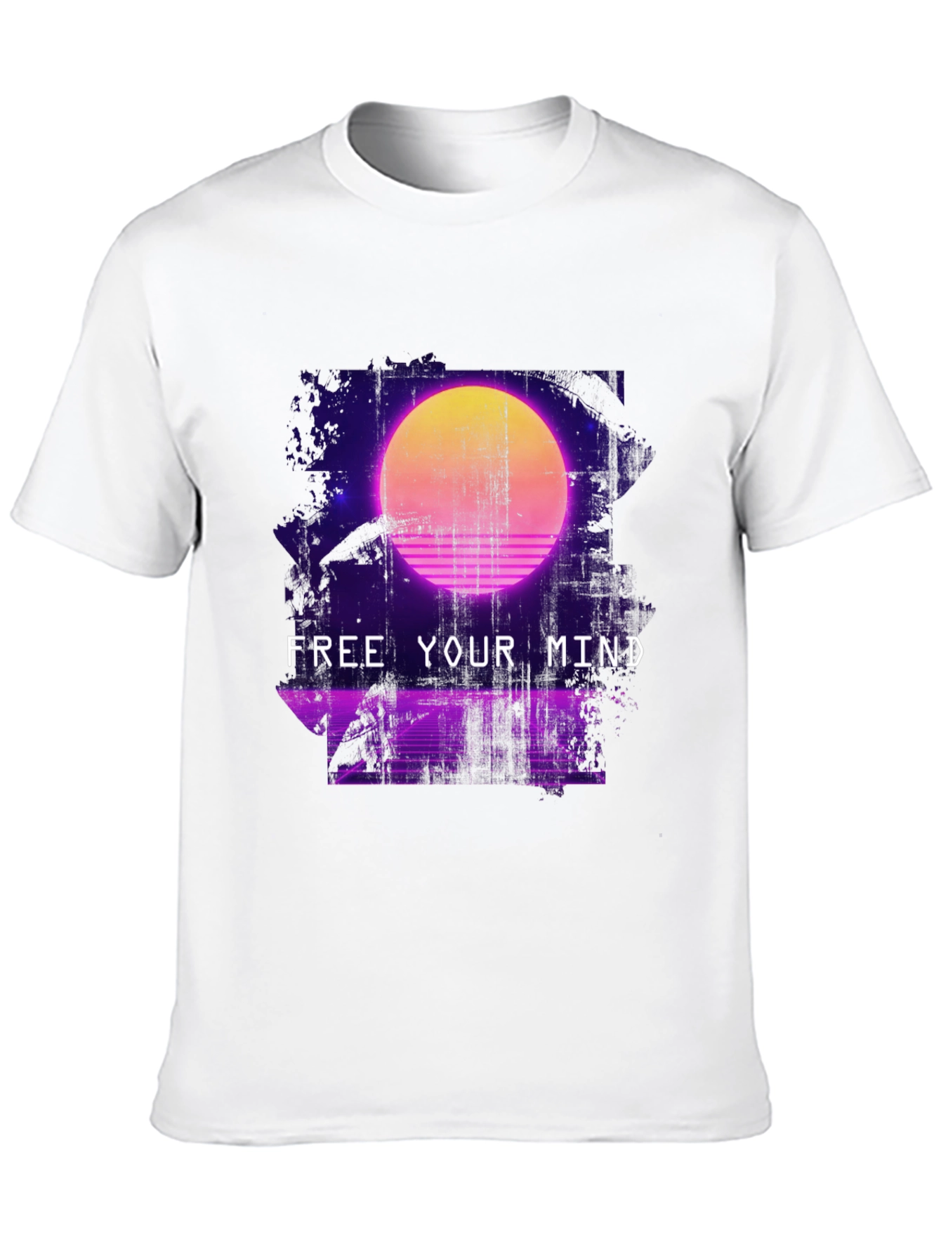 Retro Synthwave Free Your Mind Graphic T-Shirt