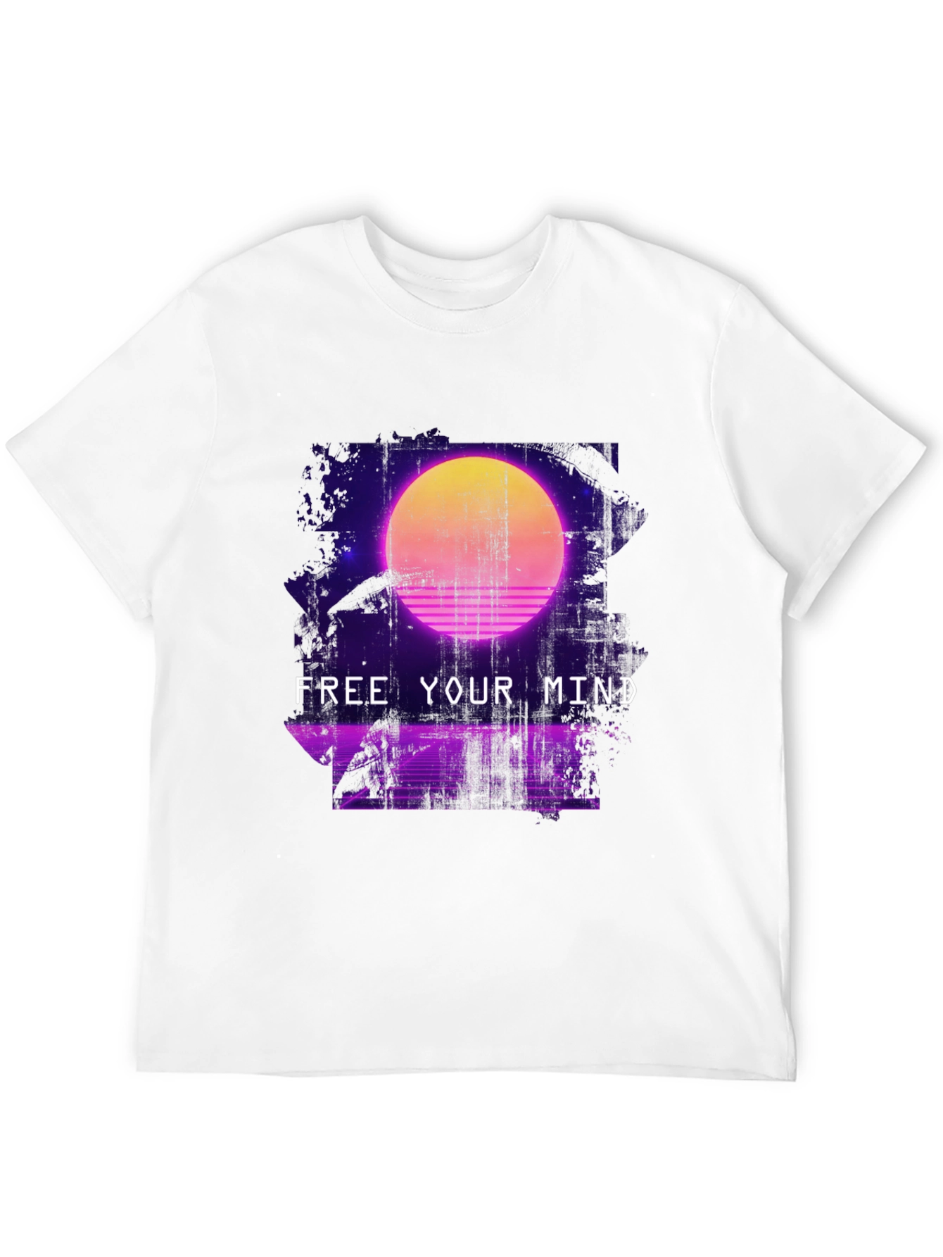 Retro Synthwave Free Your Mind Graphic T-Shirt