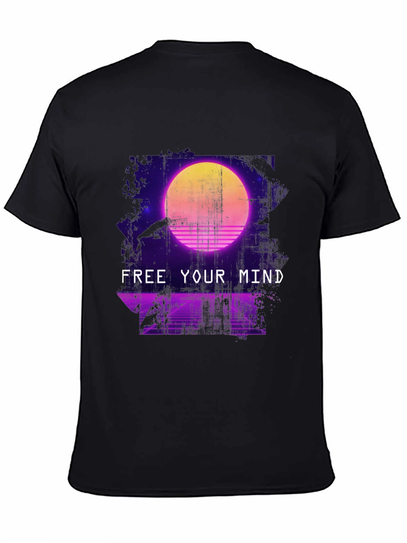 Retro Synthwave Free Your Mind Graphic T-Shirt