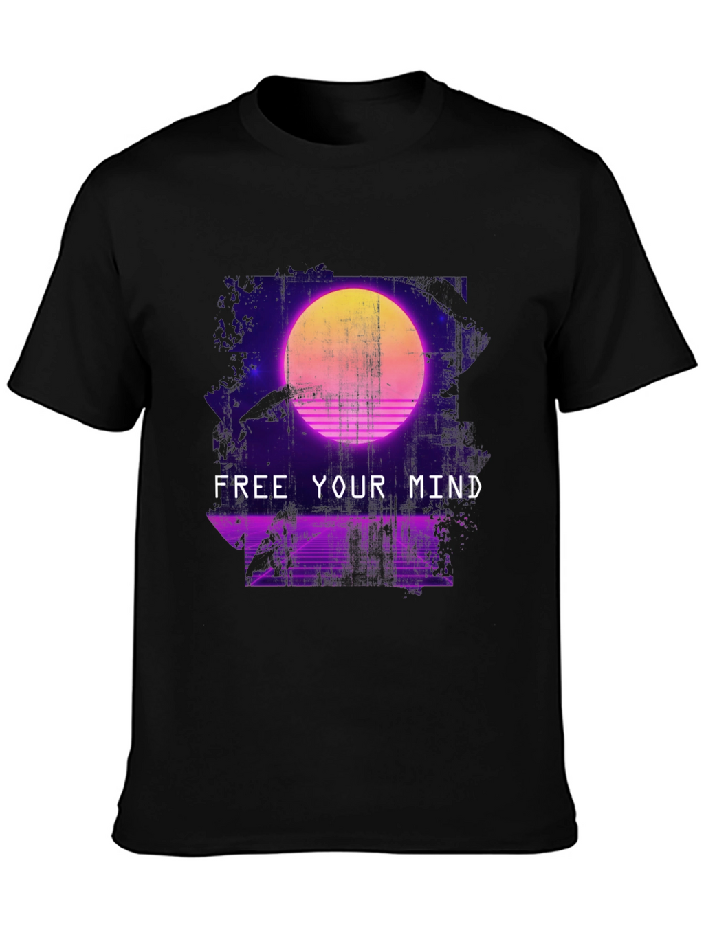 Retro Synthwave Free Your Mind Graphic T-Shirt