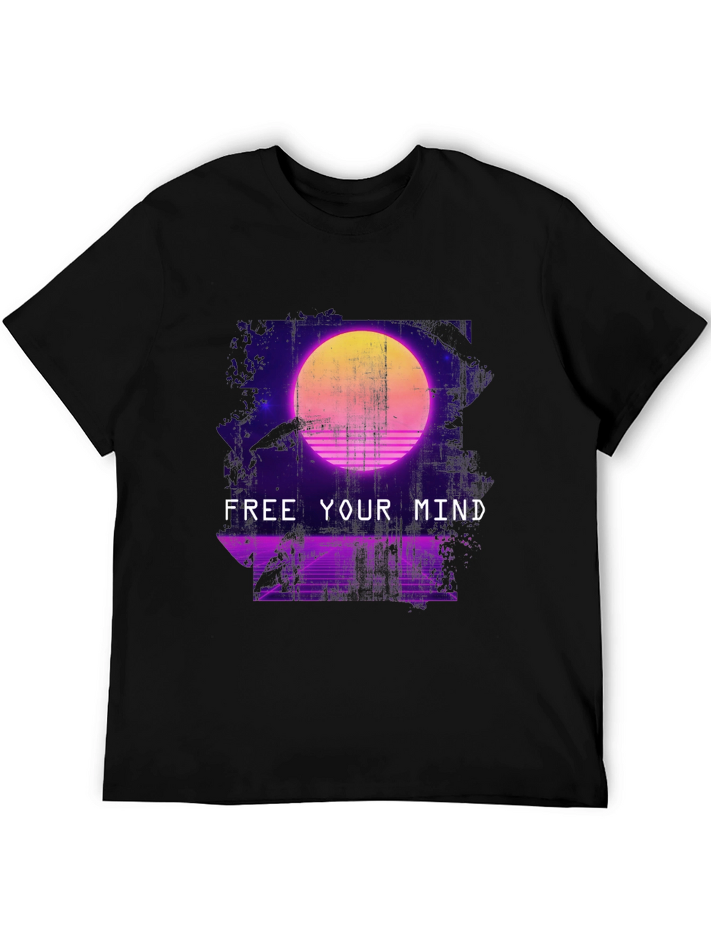 Retro Synthwave Free Your Mind Graphic T-Shirt